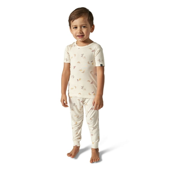 Modern Moments by Gerber Toddler Neutral Super Soft Tight Fitting Pajama Set, 2-Piece, Sizes 12 Months - 5T