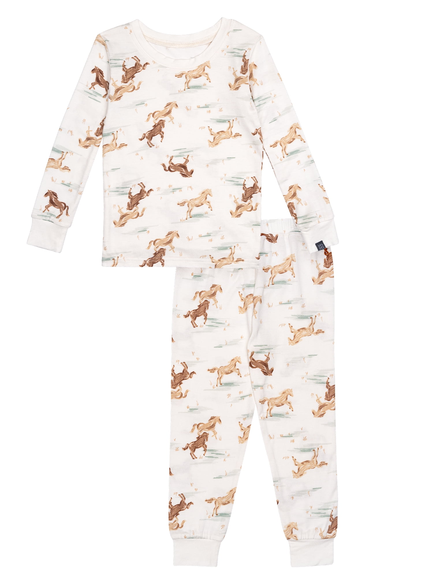 Modern Moments by Gerber Toddler Neutral Super Soft Tight Fitting Pajama Set, 2-Piece, Sizes 12M-5T