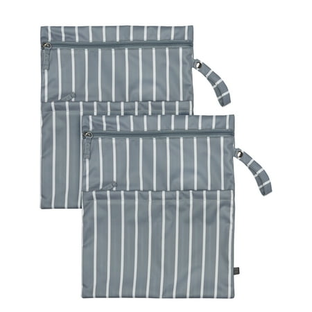 Modern Moments by Gerber Wet & Dry Bags, 2-Pack, Teal Strip