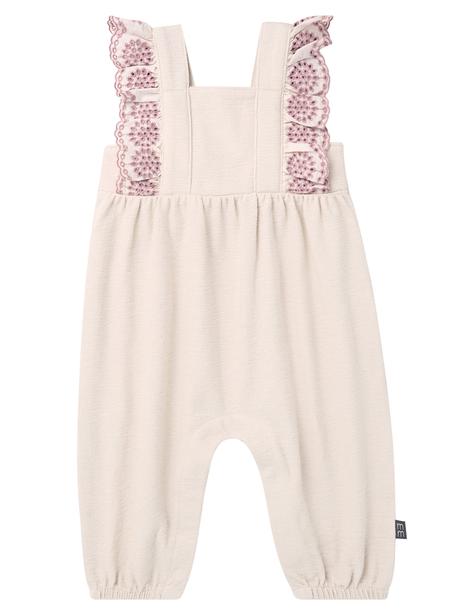 Modern Moments by Gerber baby Girl Long Leg Romper with Ruffle Detail, Sizes 0/3 Months - 24 Months