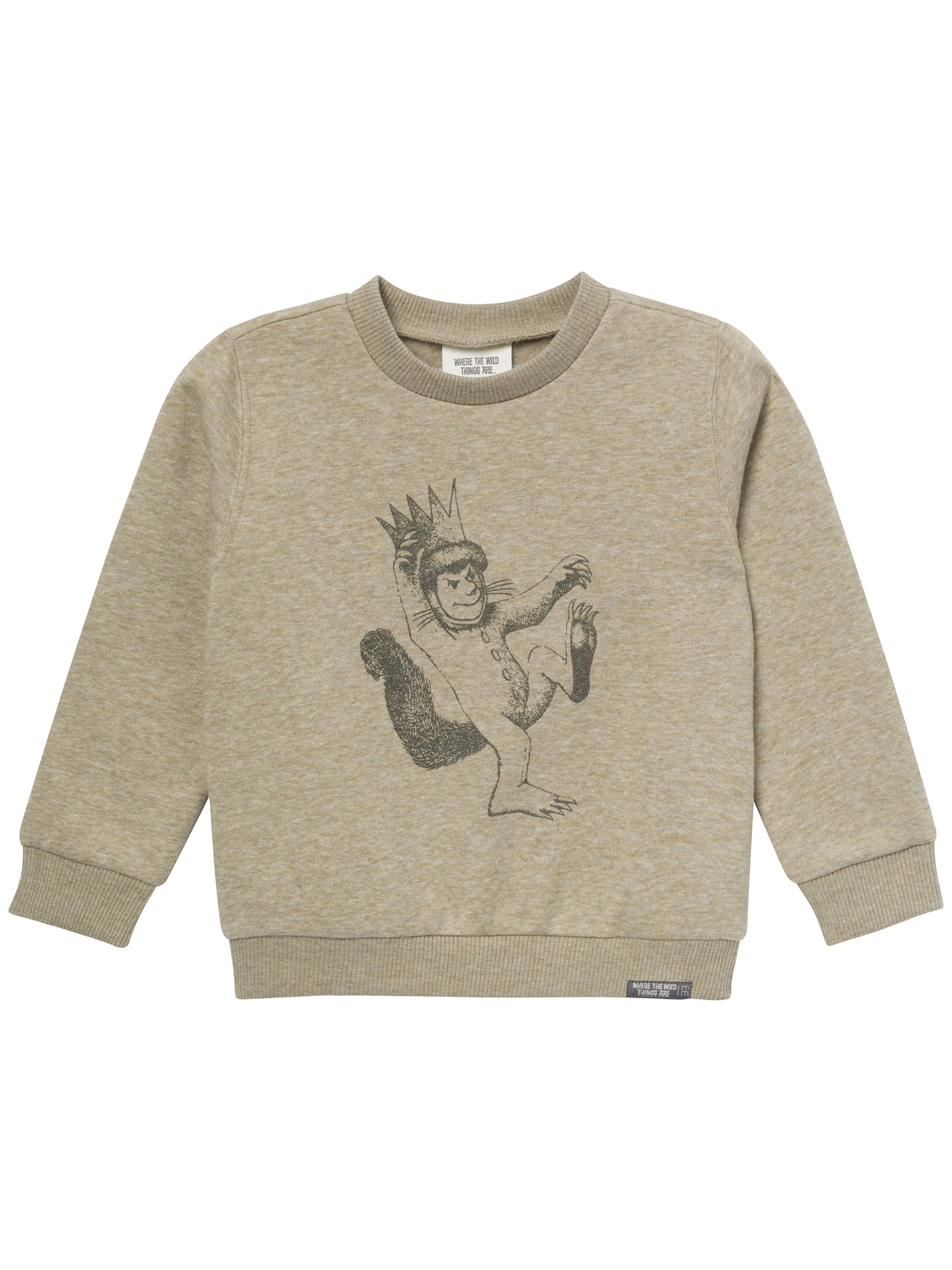 Modern Moments x Where the Wild Things Are Baby and Toddler Neutral Sweatshirt, Sizes 0/3 Months - 5T