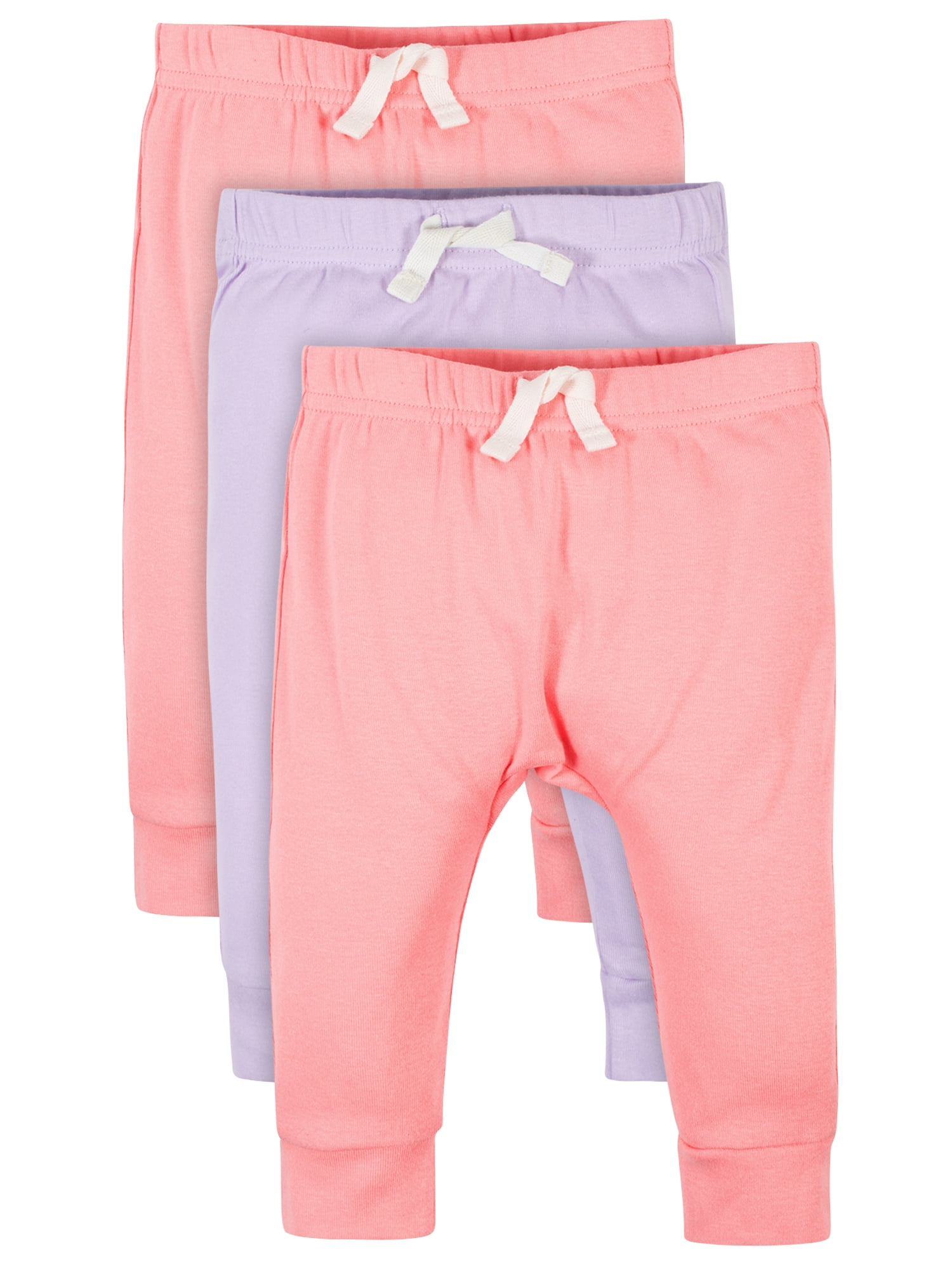 Modern Momentsby Gerber Baby Girl Pants 3 Pack Newborn 12M