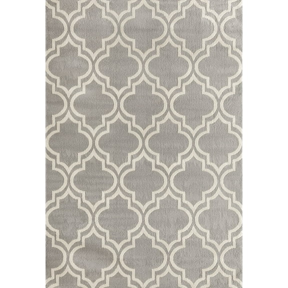 Modern Moroccan Trellis Gray 7'6" x 9'5" Area Rug