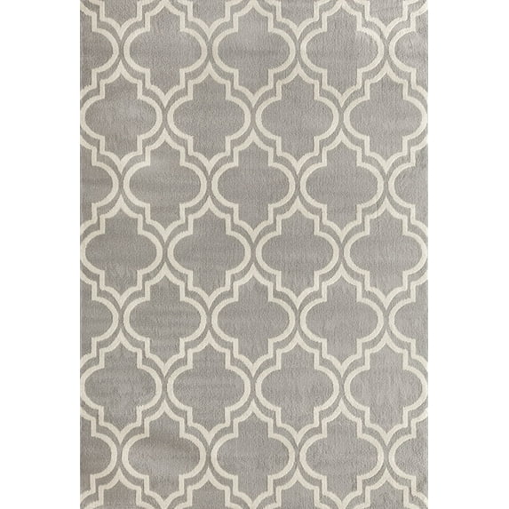 Modern Moroccan Trellis Gray 7'6" x 9'5" Area Rug