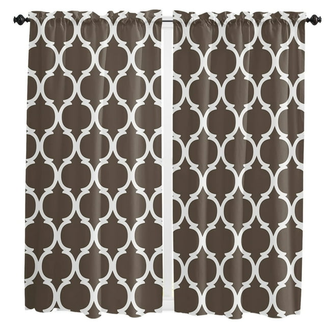Modern Morocco Black White Curtains for Living Room Bedroom Curtains ...
