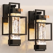 Modern Motion Sensor Outdoor Wall Lights 2 Pack 15 Exterior Wall Sconce Waterproof Porch Light