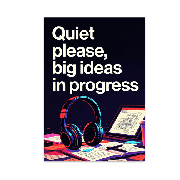 Modern Motivational Decor - Focused Entrepreneur - 13x19 Poster Print