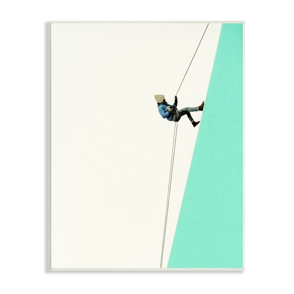 Modern Mountain Climber Abstract Simple Shape Design Abstract Graphic Art Unframed Art Print Wall Art