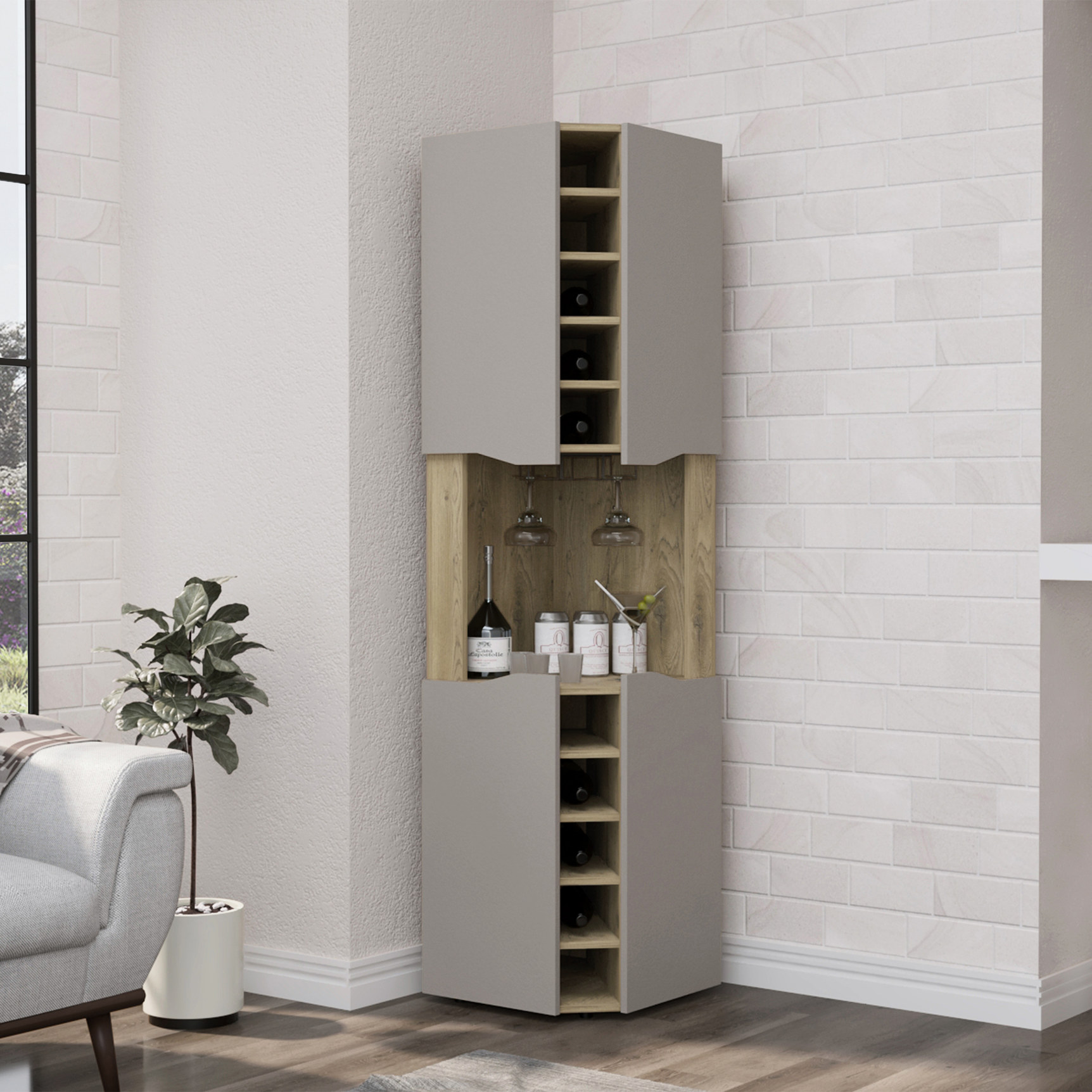 Modern Multi Appearance - Built-in Racks and Shelves - Living ...
