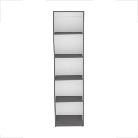 Modern Multicolor 5-Tier Bookcase, Slim Storage Shelf Organizer for Office, Living Room, Bedroom