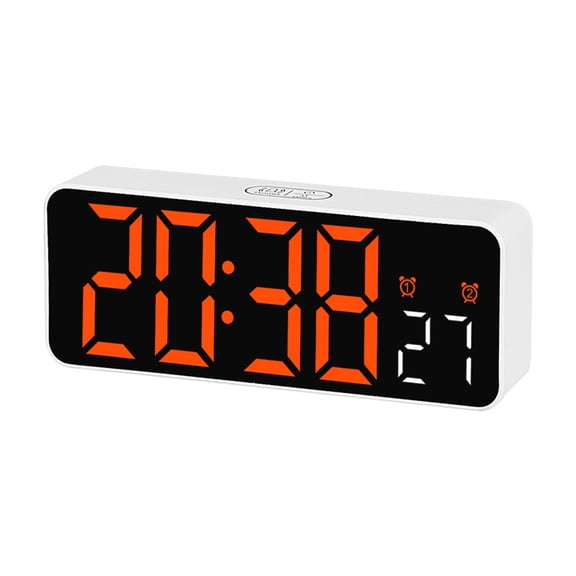 Modern Multifunction Digital Alarm Clock LED Display with Voice Control Timer and Temperature for Home and Office Table