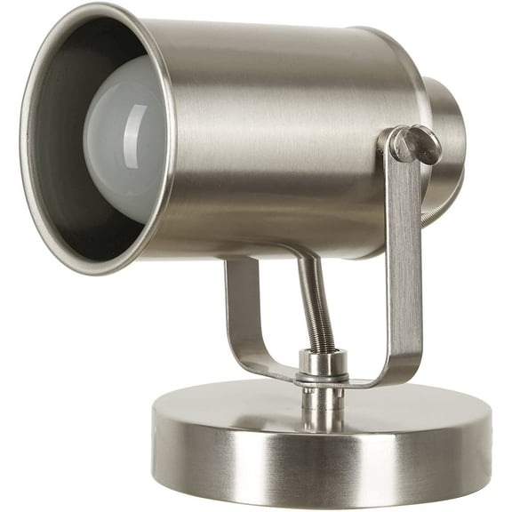 Modern Multipurpose Spotlight Desk or Wall Mount Accent Lamp, 6", Brushed Nickel, Pack of 1