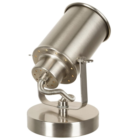 Modern Multipurpose Spotlight Desk or Wall Mount Accent Lamp, 6", Brushed Nickel, Set of 2