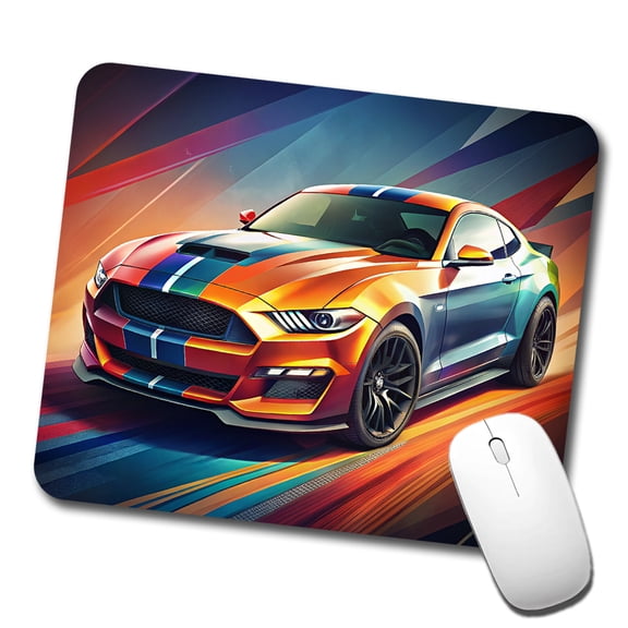 Modern Muscle Car Art Mouse Pad Low Profile Gaming Mat