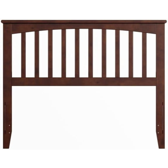 Modern Muse Headboard - Solid Hardwood & Veneers, Non-Toxic Finish, Built-in Charging Station for Device Convenience Full/Walnut