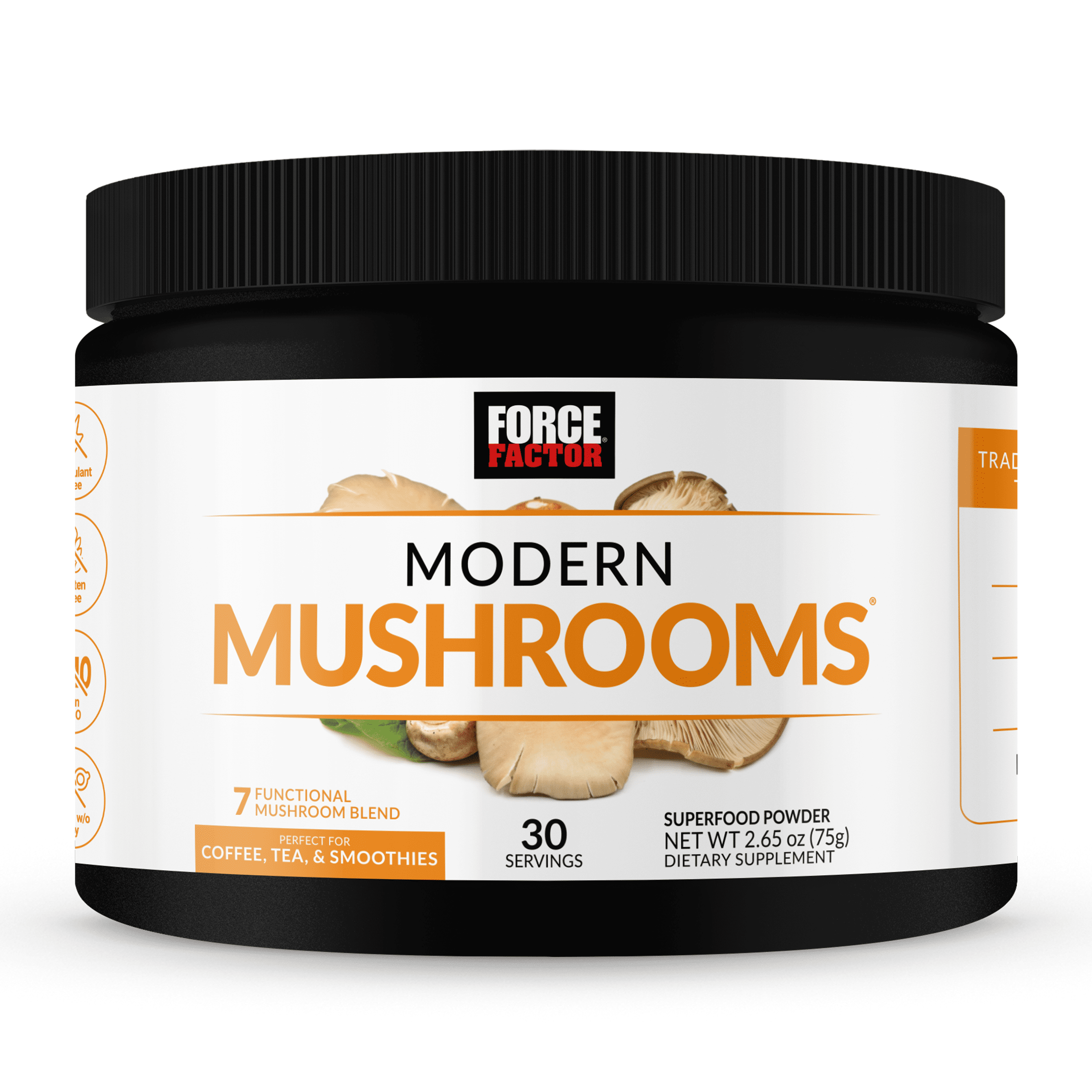Modern Mushrooms Powder, Mushroom Supplement Complex with Lion's Mane, 30 Servings by Force Factor