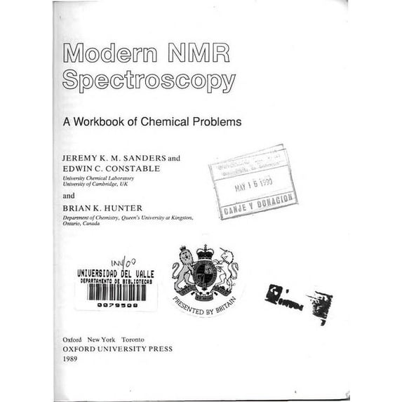 Pre-Owned Modern NMR Spectroscopy : A Workbook of Chemical Problems (Paperback) 9780198552871