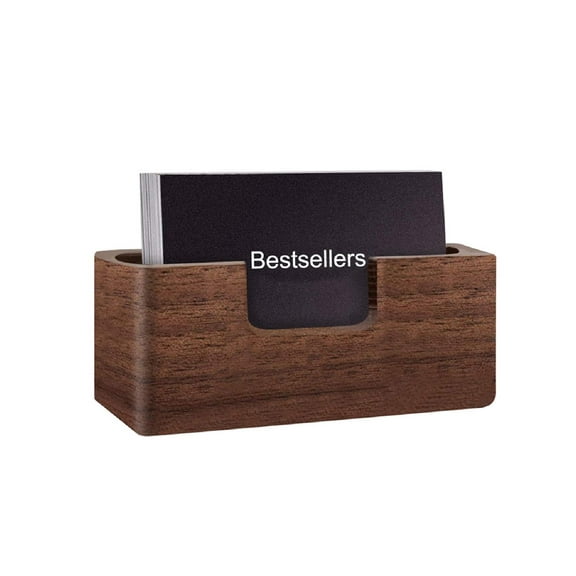 Modern Name Card Stand Business Card Holder Wood for Reception Clinic Offices