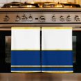 thumbnail image 1 of Modern Navy Blue Gold Kitchen Towels Set of 3, Minimalist Geometric Yellow Striped Absorbent Dish Towels for Kitchen, Microfiber Hand Towel, Quick Drying Tea Towel for Cleaning Decorative Dishcloths, 1 of 7