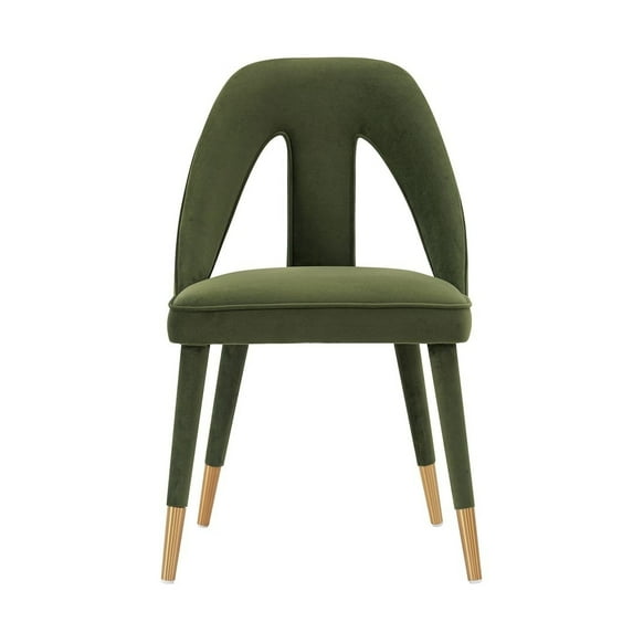 Manhattan Comfort Neda Dining Chair with Solid Wood Frame in Olive Green