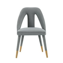 Manhattan Comfort Neda Dining Chair with Solid Wood Frame in Gray