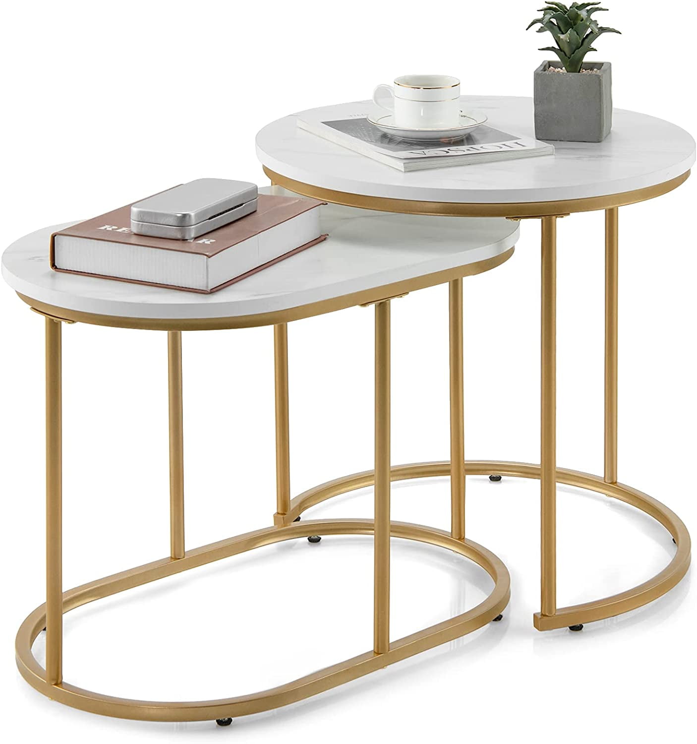Modern Nesting Coffee Table Set of 2, Coffee Table & End Table Sets ...