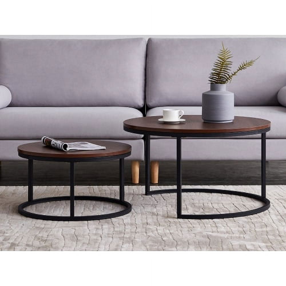 Modern Nesting coffee table,Black color frame Nesting coffee table with