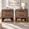 thumbnail image 1 of Modern Nightstand with 2 Drawers, End Table for Living Room, 1 of 12