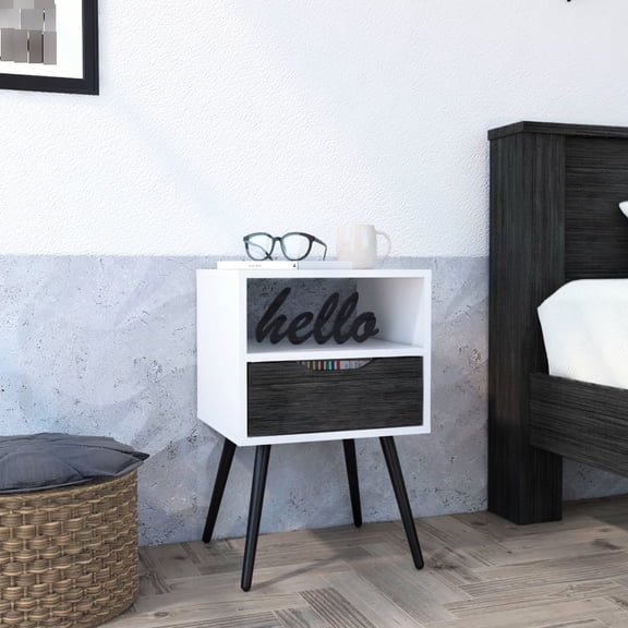 Modern Nightstand with Melamine Filler - Bedroom Styling Choice
