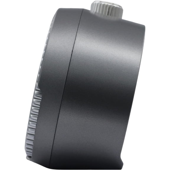 Modern Non Ticking Alarm Clock with Rotating Bezel, 4 Inch Dark Silver