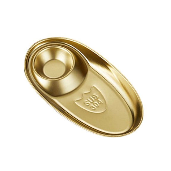 Modern Nonrust Steel Appetizer Dish With Integrated Sauce Holders Kitchens Serving Tray Perfect For Entertaining Guests