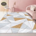 thumbnail image 1 of Modern Nordic Abstract Large Carpet Living Room 3D Print Gold Pink Colorful for Kitchen Bedroom Area Rug Home Decor Washable Mat, 1 of 5