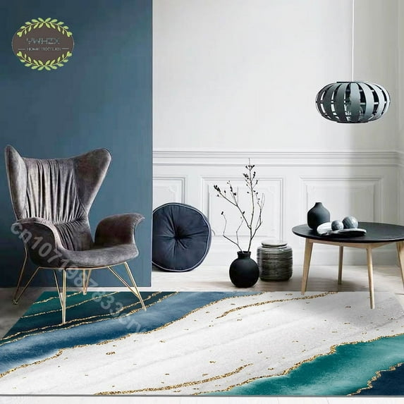 Modern Nordic Abstract Large Carpet Living Room 3D Print Gold Pink Colorful for Kitchen Bedroom Area Rug Home Decor Washable Mat