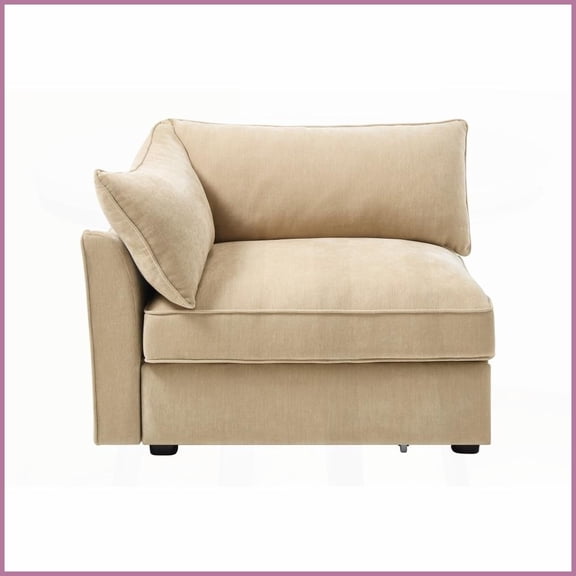 Modern Nordic Chenille Sofa - Wheat | 2/3/4-Seat with Hidden Storage for Living Room