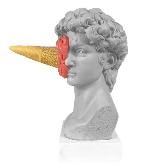 Modern Nordic Figure Ornament Ice Cream David Figurine Home Decor Sculpture Office Bookshelf Desktop Art Decoration, B