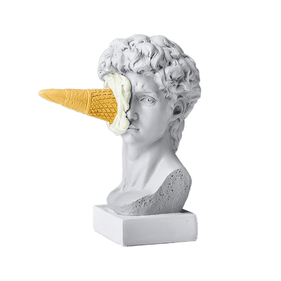 Modern Nordic Figure Ornament Ice Cream David Figurine Home Decor Sculpture Office Bookshelf Desktop Art Decoration, C