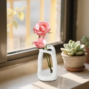 Handmade Resin Candle Holder,Multi-functional Storage Rack for Brushes Calligraphy Pens Flowers - Entryway Bathroom Coffee Table Decor White