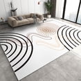 thumbnail image 1 of Modern Nordic Style Area Rug with Abstract Rainbow Stripes Easy Clean Carpet, Machine Washable Rug Soft Comfortable with Non-Slip for Living Room Office Dining Room Hallway 3x4ft, 1 of 7