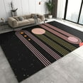 thumbnail image 1 of Modern Nordic Style Area Rug, Pink Medieval Rainbow Stripes Rugs for Living Room, with Anti-Slip Backing Washable Indoor Carpet for Living Room Bedroom Study Dining Room 4' x 7', 1 of 6
