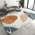 thumbnail image 1 of Modern Nordic Style Printed Area Rug, Abstract Leaf Texture Geometric Carpet for Entryway, Washable Rug Soft Foldable Non-Slip Low-Pile for Living Room Bedroom Office Study 5x6ft, 1 of 7