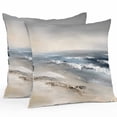 thumbnail image 1 of Modern Ocean Beach Wave Outdoor Pillow Covers Pack of 2 Abstract Oil Painting Style Waterproof Throw Pillow Covers Decorative Cushion Cases for Patio Garden Tent Balcony Couch 20x20 inch, 1 of 8