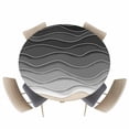 thumbnail image 1 of Modern Ocean Ocean Waves Fitted Round Tablecloths Elastic Edged Table Covers 45"-54",Coastal Beach Gradient Sea Spray Waterproof Dining Room Kitchen Table Cloth for Holiday Party Tables Decor, 1 of 8