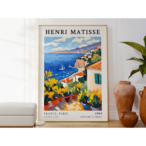 Modern Ocean View Poster Impressionism