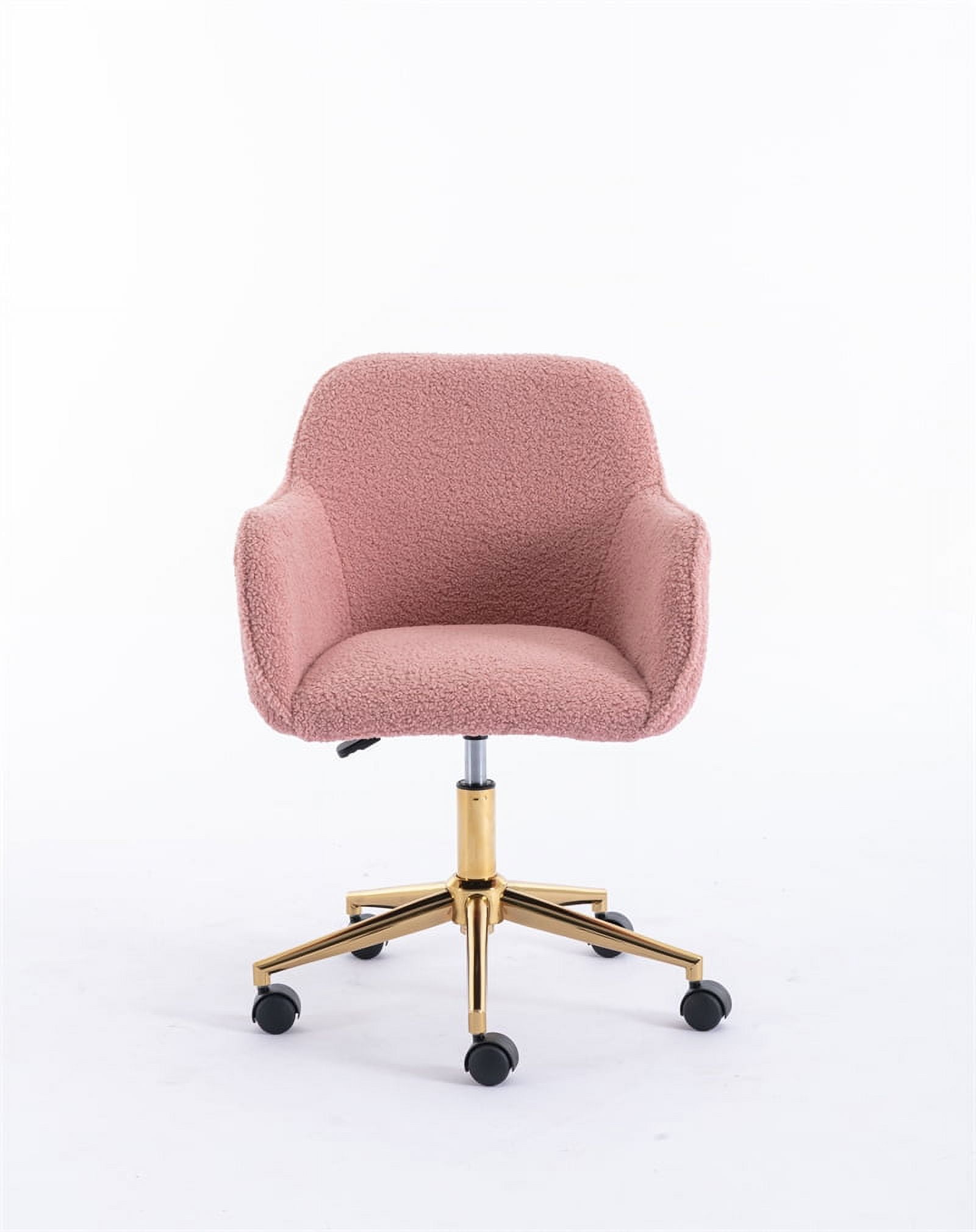 Modern Office Chair with Adjustable Height 360 Revolving, Home Office Chairs  with Gold Metal Legs and Universal Wheel for Indoor, Vanity Chair with  Wheels, Desk Chair for Small Space Indoor - Walmart.com, image size:1600x2020