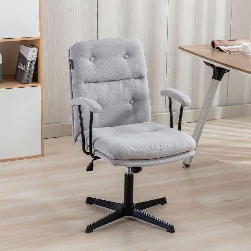Modern Office Desk Chair Vanity Chair with Removable Padded Armrests