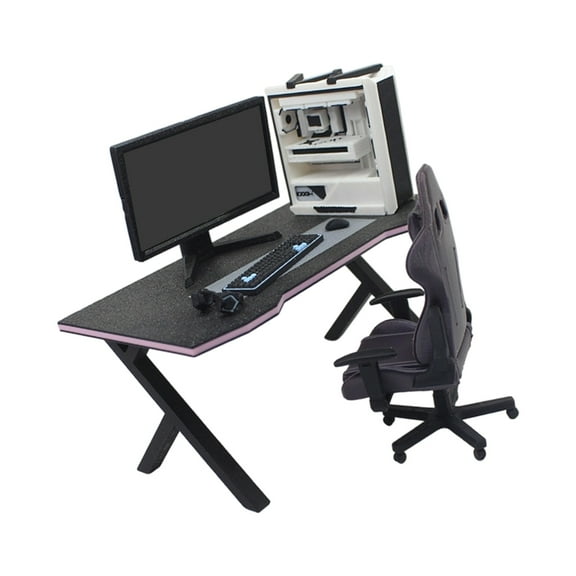 Modern Office Desk Model With Realistic For Display And Hobby Projects
