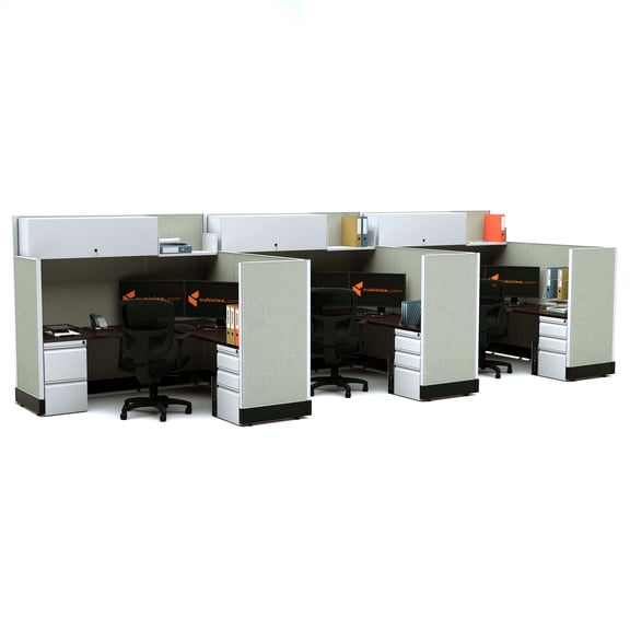 Modern Office Furniture 53-67H 3pack Inline Powered Cubicles