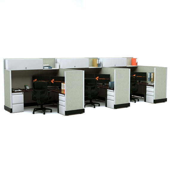 Modern Office Furniture 53-67H 3pack Inline Powered Cubicles