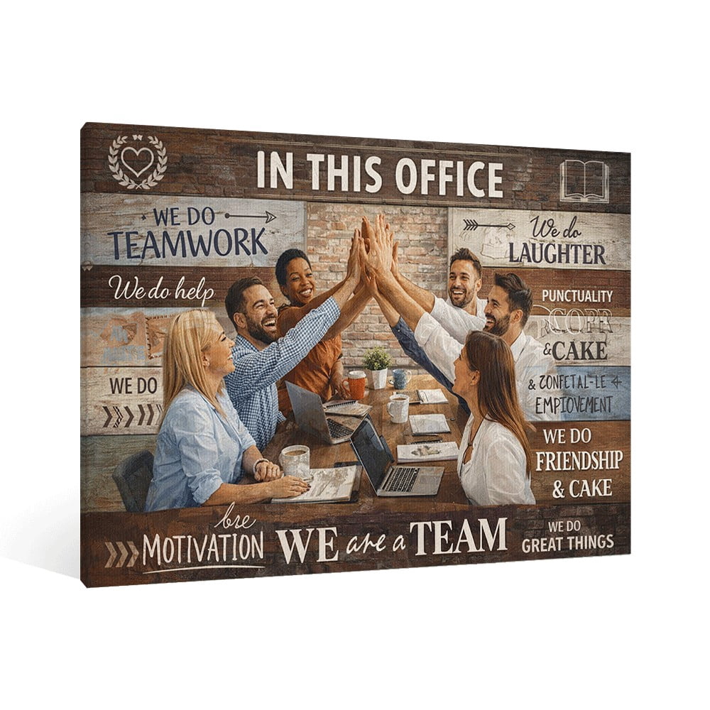 Modern Office Motivational Wall Art Teamwork Inspirational Canvas Print ...