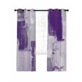 thumbnail image 1 of Modern Oil Painting Blackout Curtains, Light Blocking Print Window Curtains, Purple Grey Abstract Graffiti Art Thermal Insulated Window Drapes for Living Room Kitchen Cafe 2 Panels, 84"W x 84"L, 1 of 9